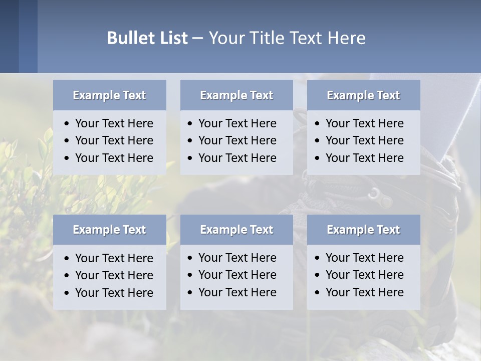 A Person In Hiking Boots Standing On A Rock PowerPoint Template