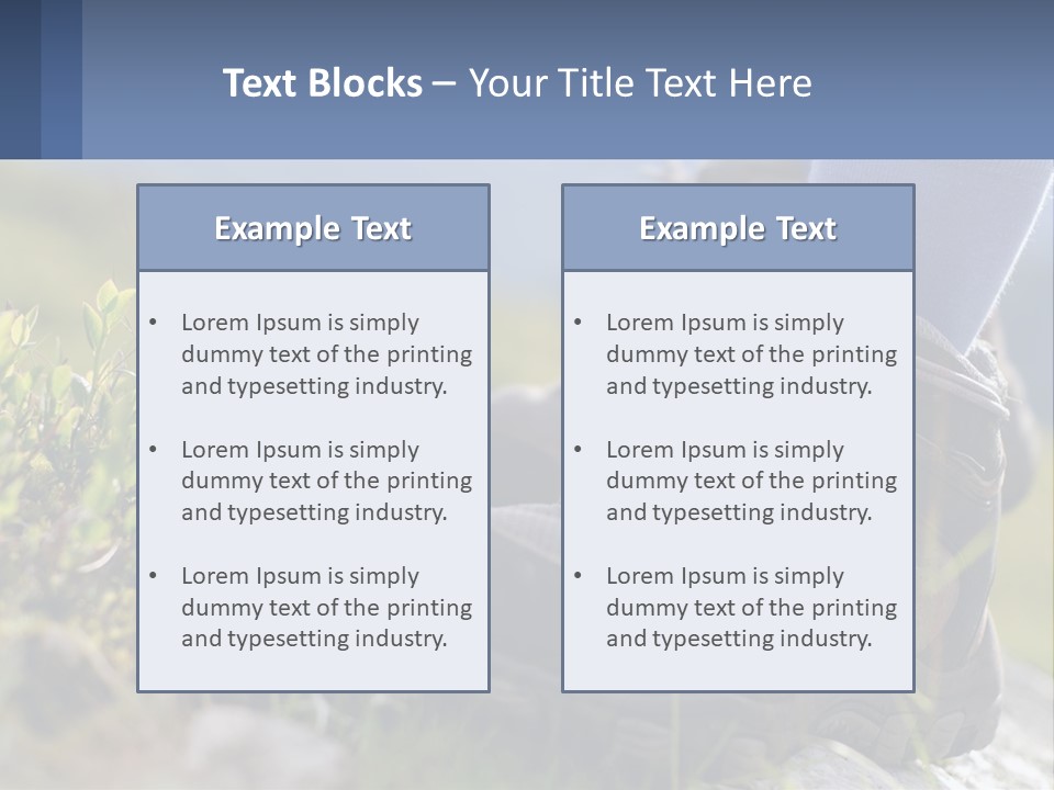 A Person In Hiking Boots Standing On A Rock PowerPoint Template