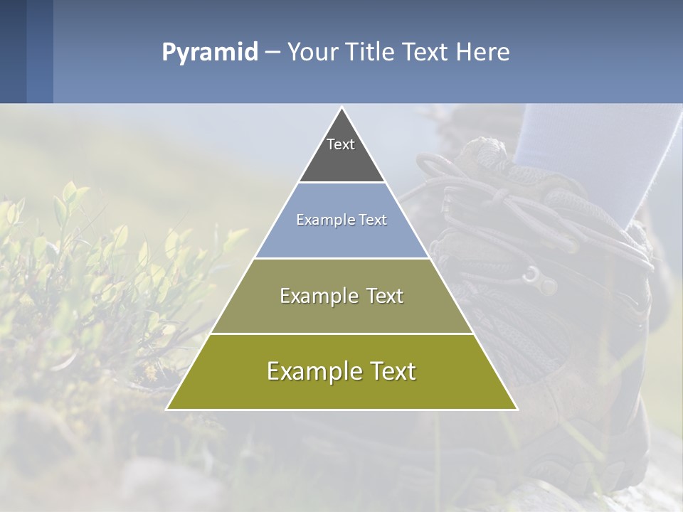 A Person In Hiking Boots Standing On A Rock PowerPoint Template