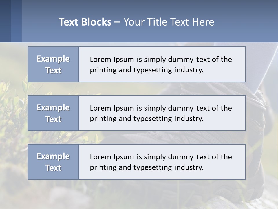 A Person In Hiking Boots Standing On A Rock PowerPoint Template