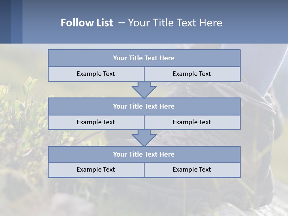 A Person In Hiking Boots Standing On A Rock PowerPoint Template