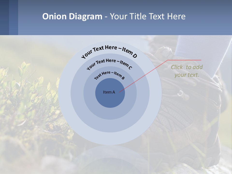 A Person In Hiking Boots Standing On A Rock PowerPoint Template