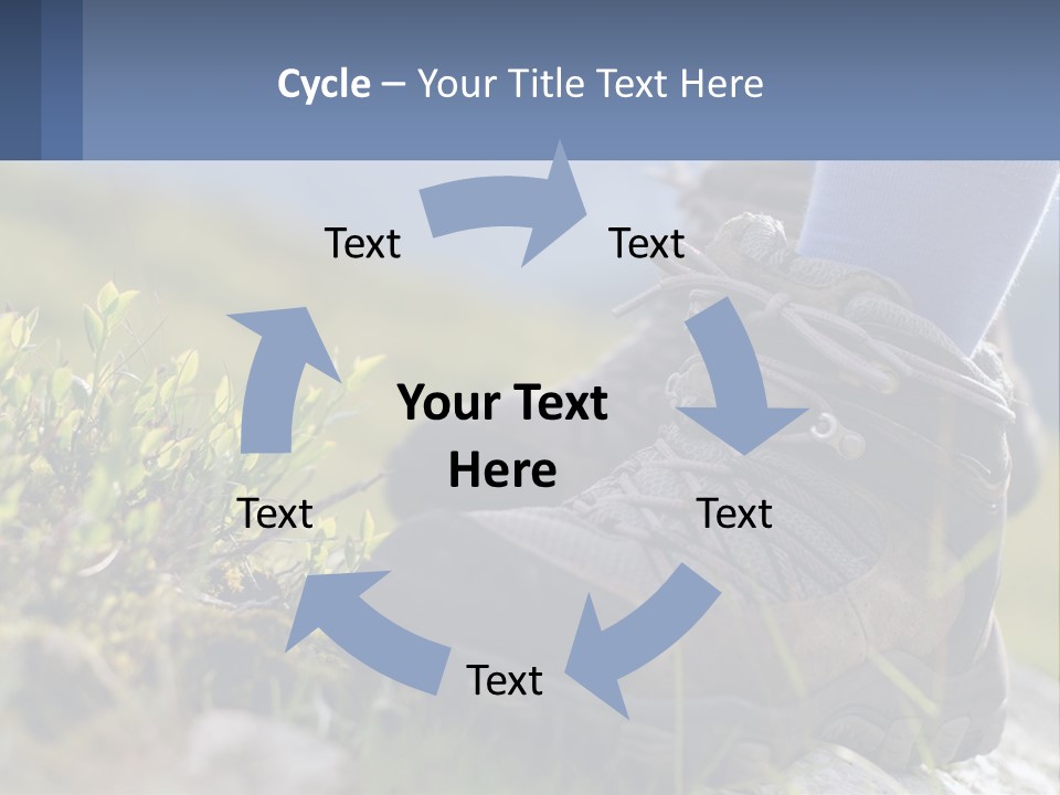 A Person In Hiking Boots Standing On A Rock PowerPoint Template