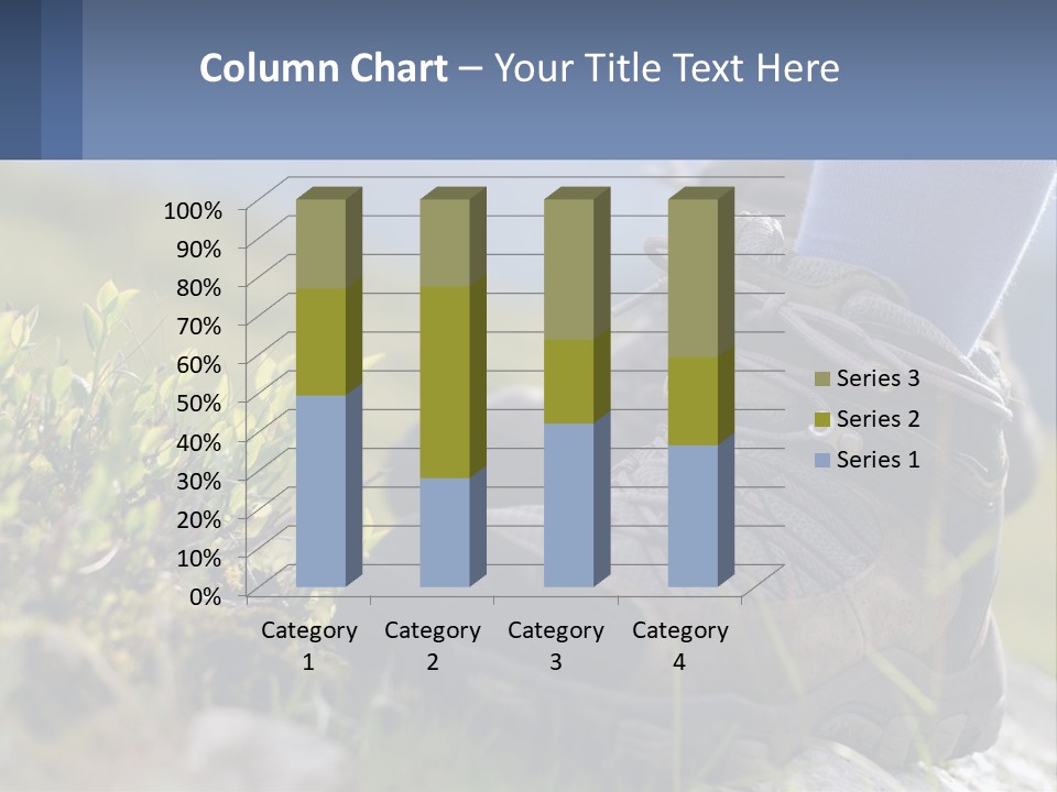 A Person In Hiking Boots Standing On A Rock PowerPoint Template