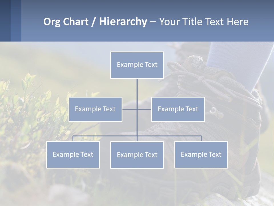 A Person In Hiking Boots Standing On A Rock PowerPoint Template