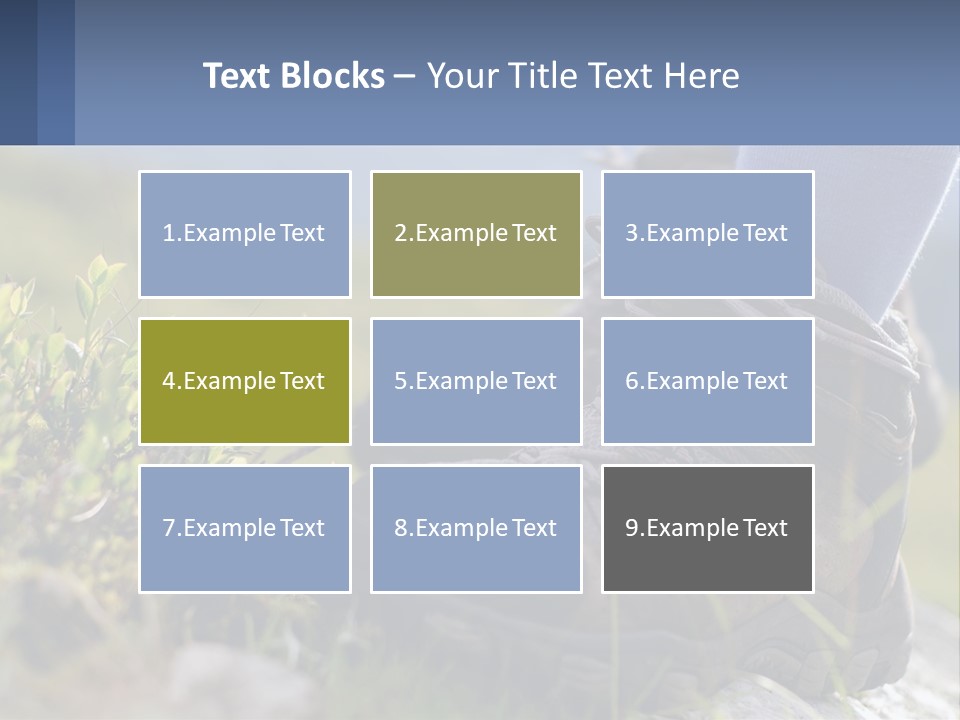 A Person In Hiking Boots Standing On A Rock PowerPoint Template