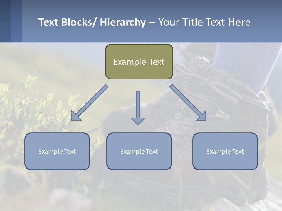 A Person In Hiking Boots Standing On A Rock PowerPoint Template