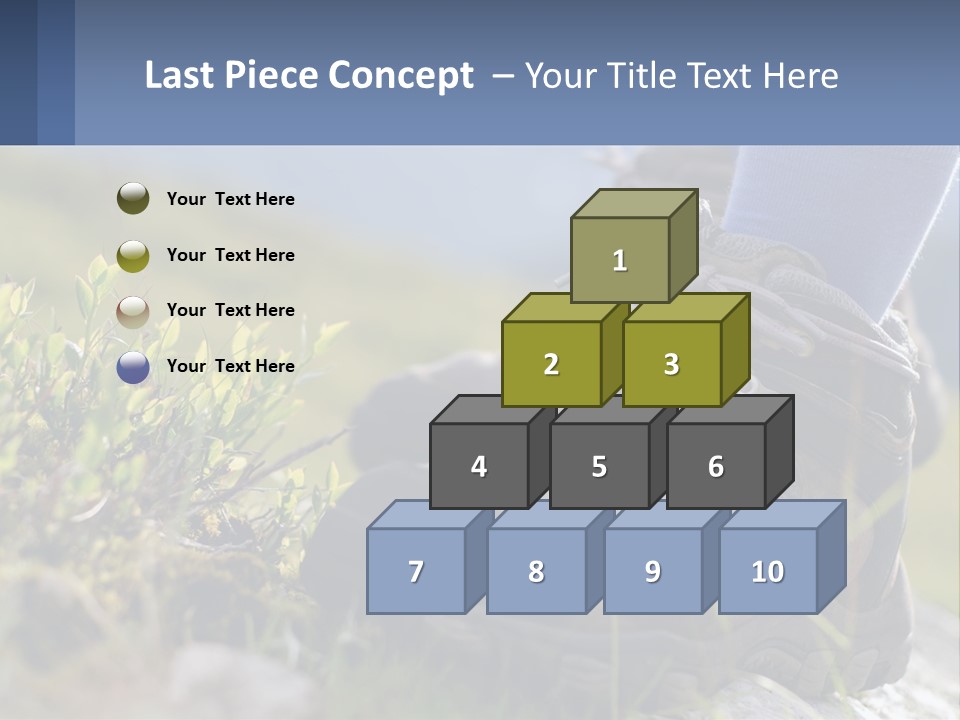 A Person In Hiking Boots Standing On A Rock PowerPoint Template