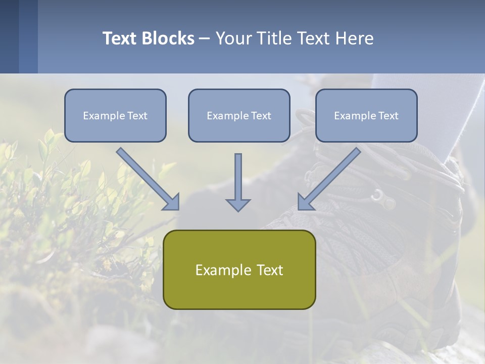 A Person In Hiking Boots Standing On A Rock PowerPoint Template
