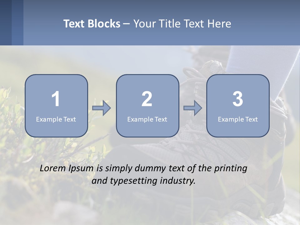 A Person In Hiking Boots Standing On A Rock PowerPoint Template