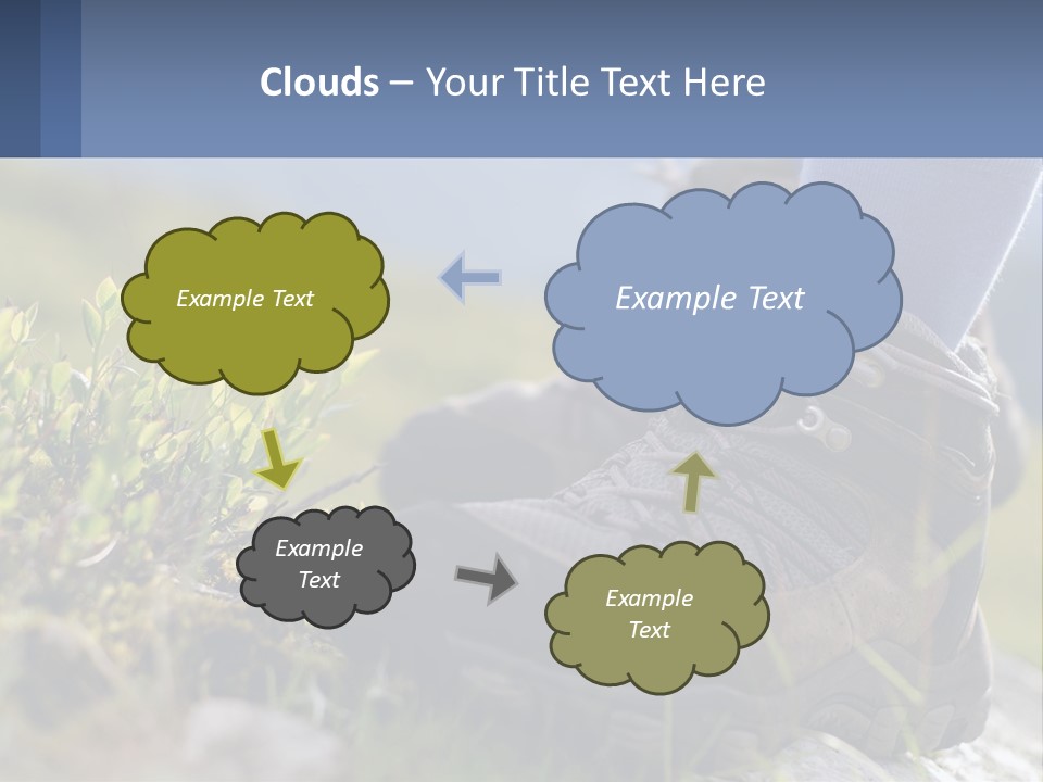 A Person In Hiking Boots Standing On A Rock PowerPoint Template