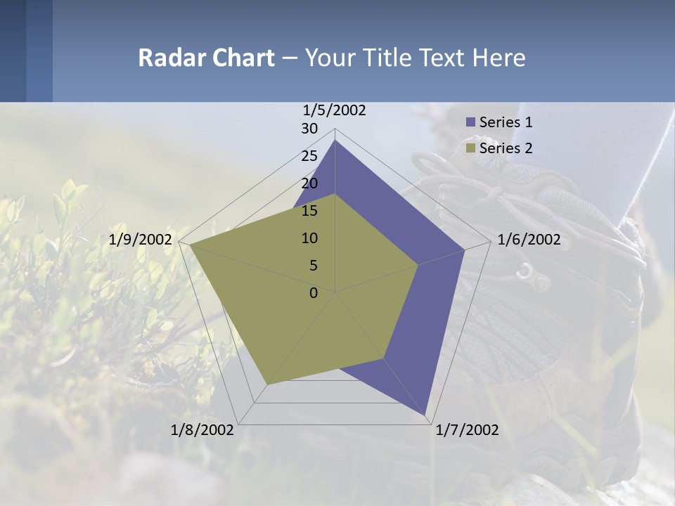 A Person In Hiking Boots Standing On A Rock PowerPoint Template
