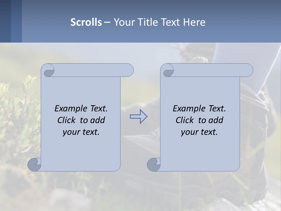 A Person In Hiking Boots Standing On A Rock PowerPoint Template
