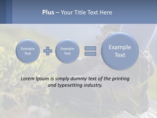 A Person In Hiking Boots Standing On A Rock PowerPoint Template
