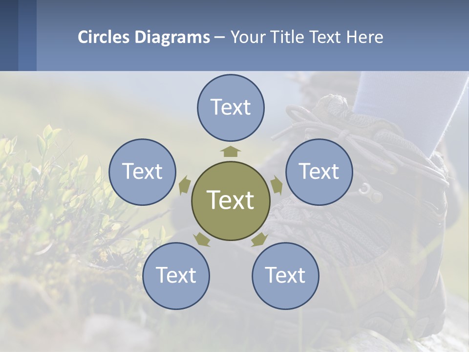 A Person In Hiking Boots Standing On A Rock PowerPoint Template