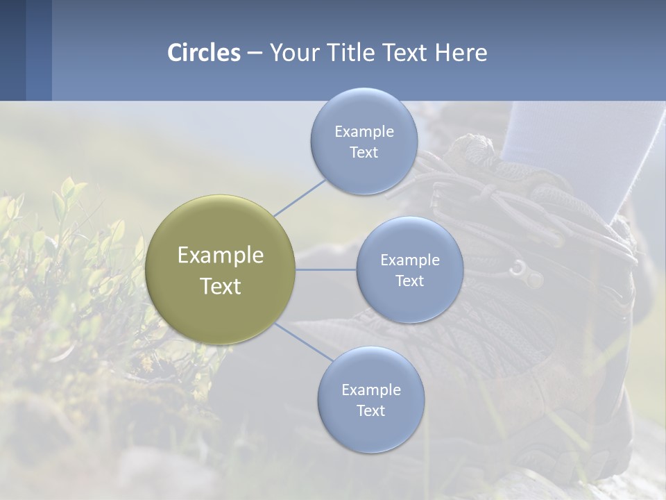 A Person In Hiking Boots Standing On A Rock PowerPoint Template