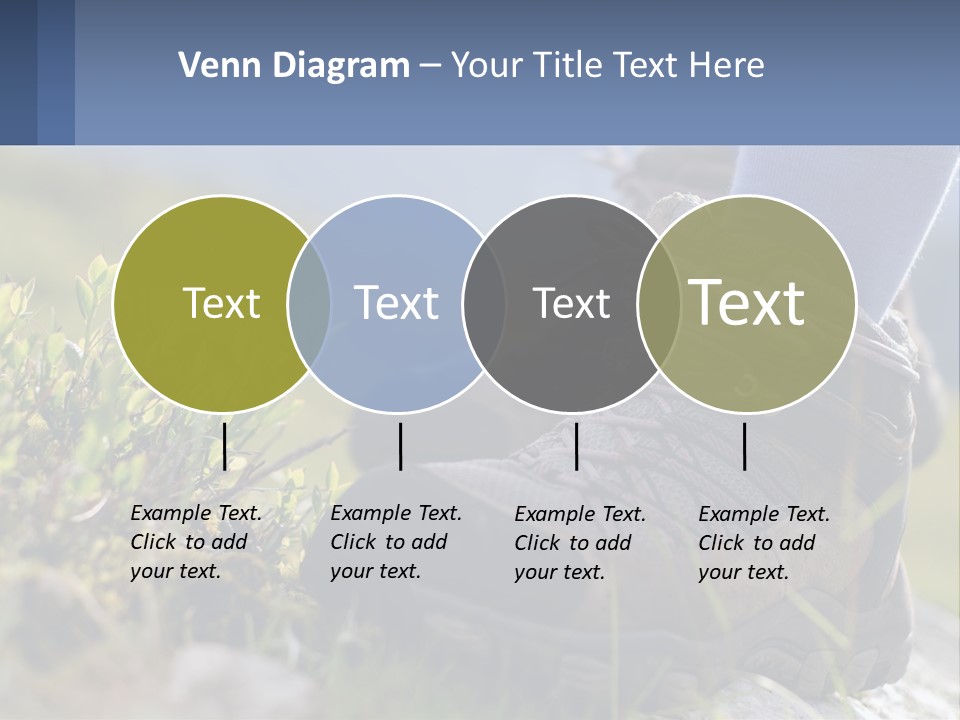 A Person In Hiking Boots Standing On A Rock PowerPoint Template