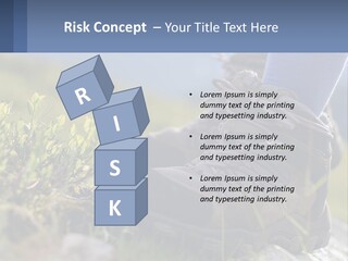 A Person In Hiking Boots Standing On A Rock PowerPoint Template