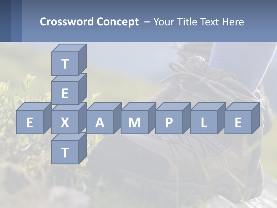 A Person In Hiking Boots Standing On A Rock PowerPoint Template