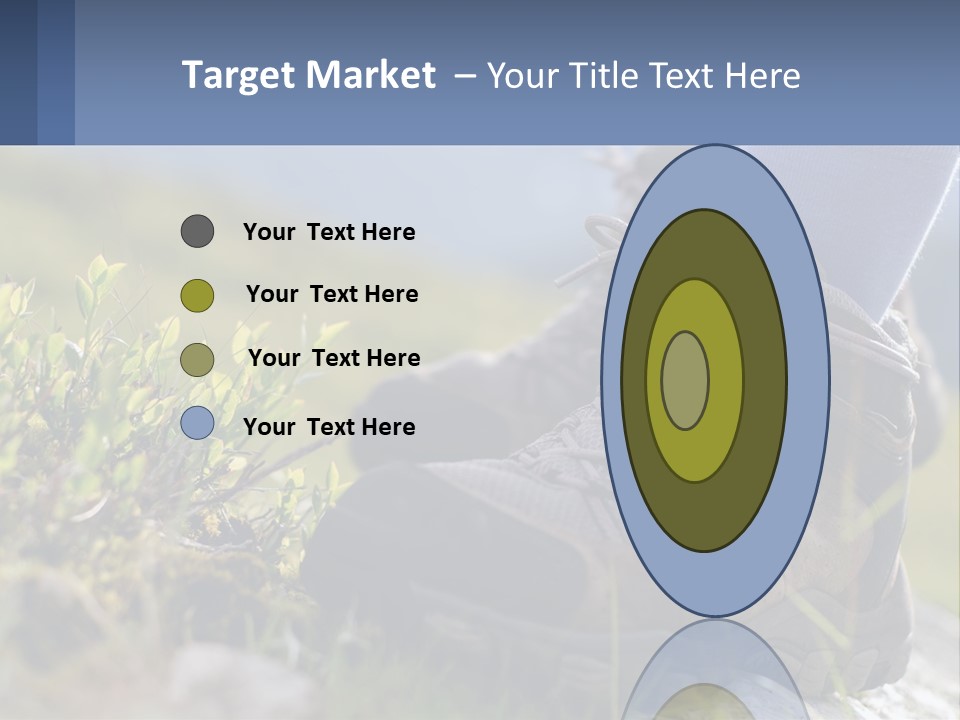 A Person In Hiking Boots Standing On A Rock PowerPoint Template