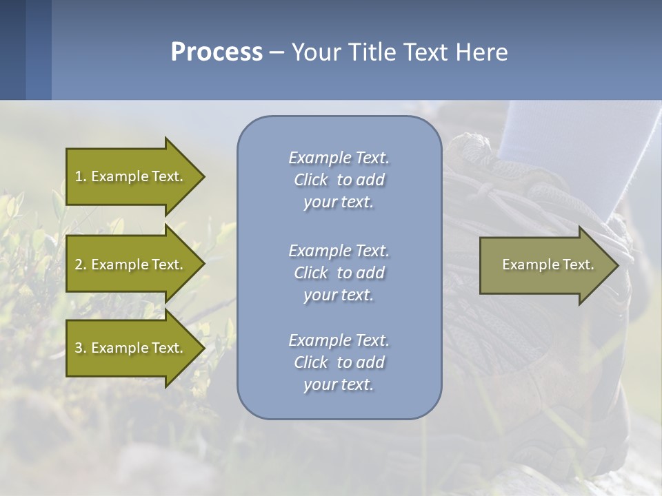 A Person In Hiking Boots Standing On A Rock PowerPoint Template