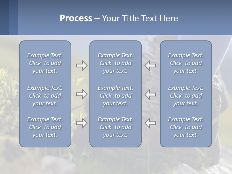 A Person In Hiking Boots Standing On A Rock PowerPoint Template