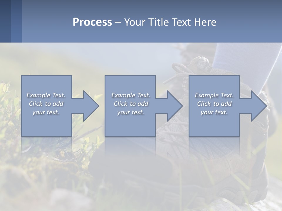A Person In Hiking Boots Standing On A Rock PowerPoint Template