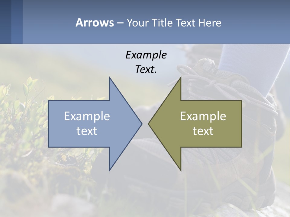 A Person In Hiking Boots Standing On A Rock PowerPoint Template