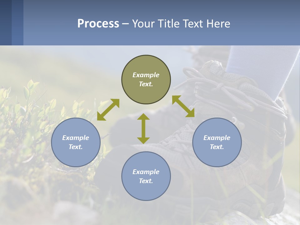 A Person In Hiking Boots Standing On A Rock PowerPoint Template