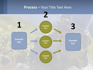 A Person In Hiking Boots Standing On A Rock PowerPoint Template