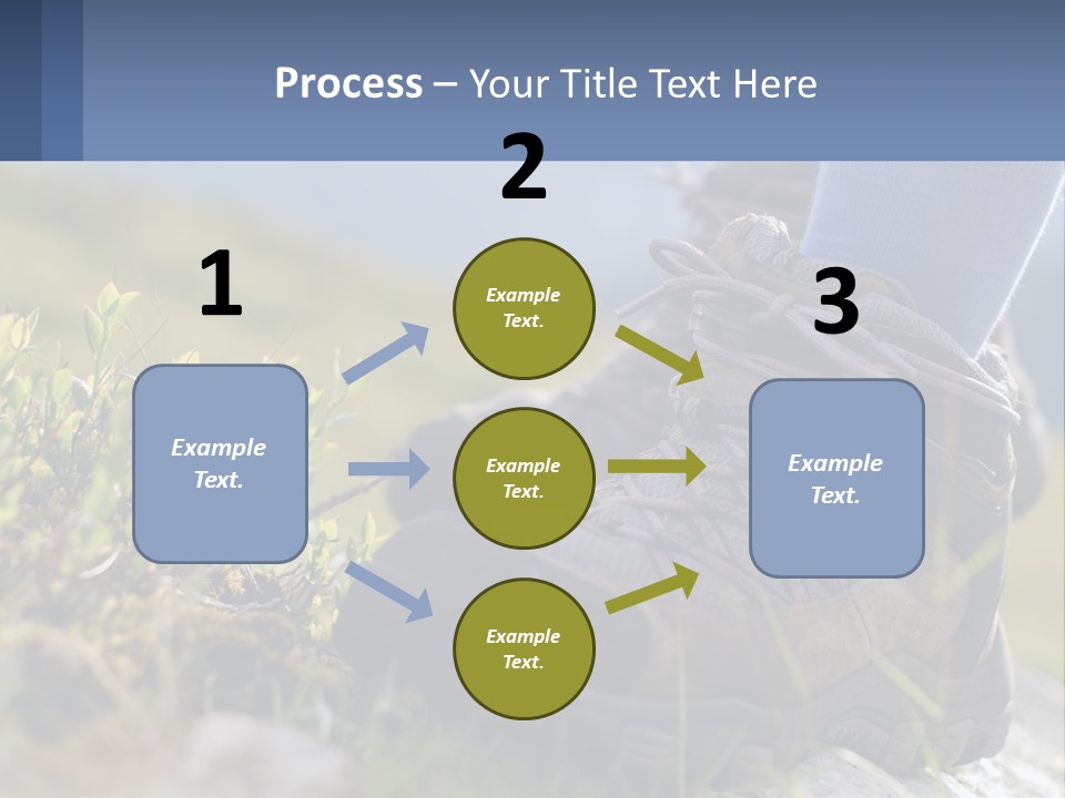 A Person In Hiking Boots Standing On A Rock PowerPoint Template
