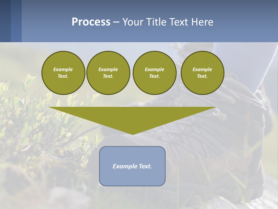 A Person In Hiking Boots Standing On A Rock PowerPoint Template