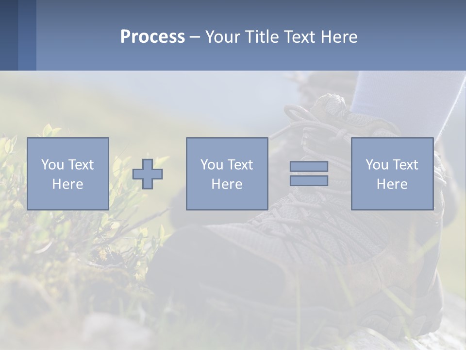 A Person In Hiking Boots Standing On A Rock PowerPoint Template