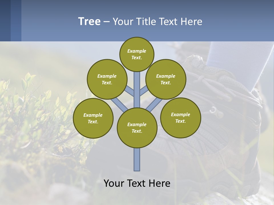 A Person In Hiking Boots Standing On A Rock PowerPoint Template