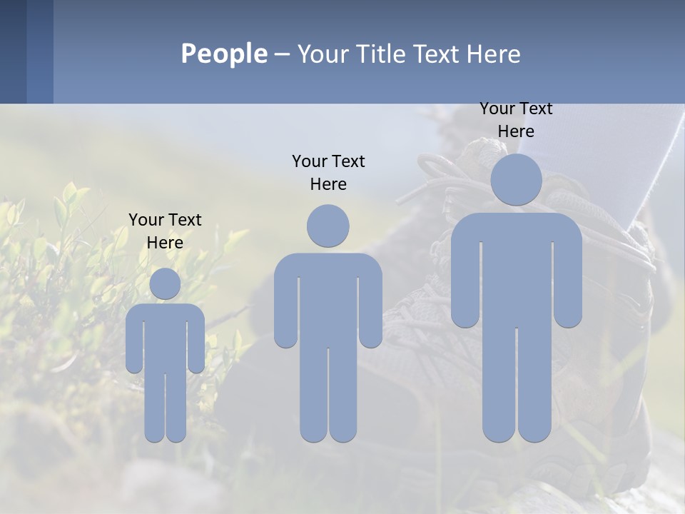 A Person In Hiking Boots Standing On A Rock PowerPoint Template