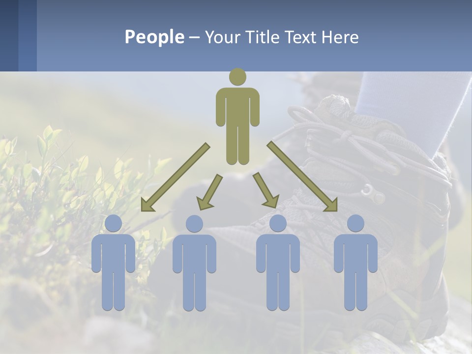 A Person In Hiking Boots Standing On A Rock PowerPoint Template