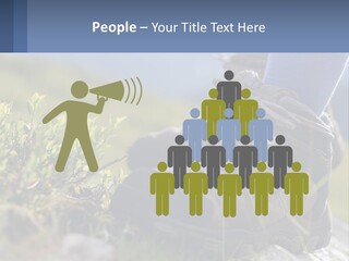 A Person In Hiking Boots Standing On A Rock PowerPoint Template