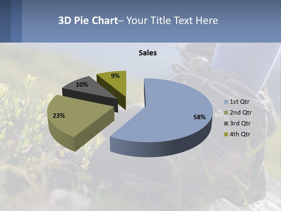 A Person In Hiking Boots Standing On A Rock PowerPoint Template