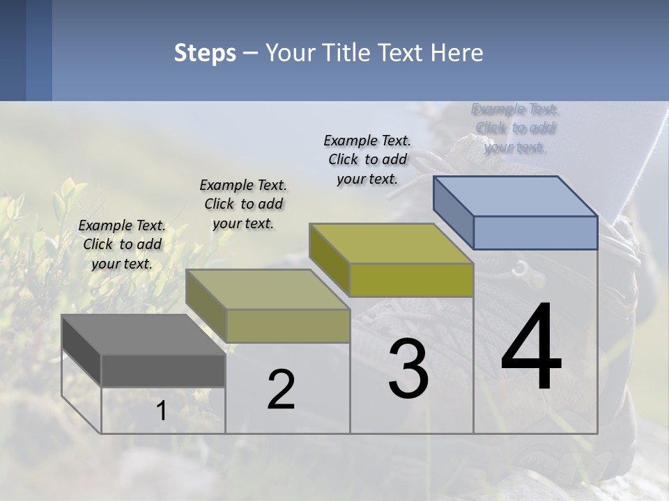 A Person In Hiking Boots Standing On A Rock PowerPoint Template