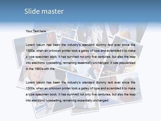 A Collage Of Photos With A Man And Woman PowerPoint Template