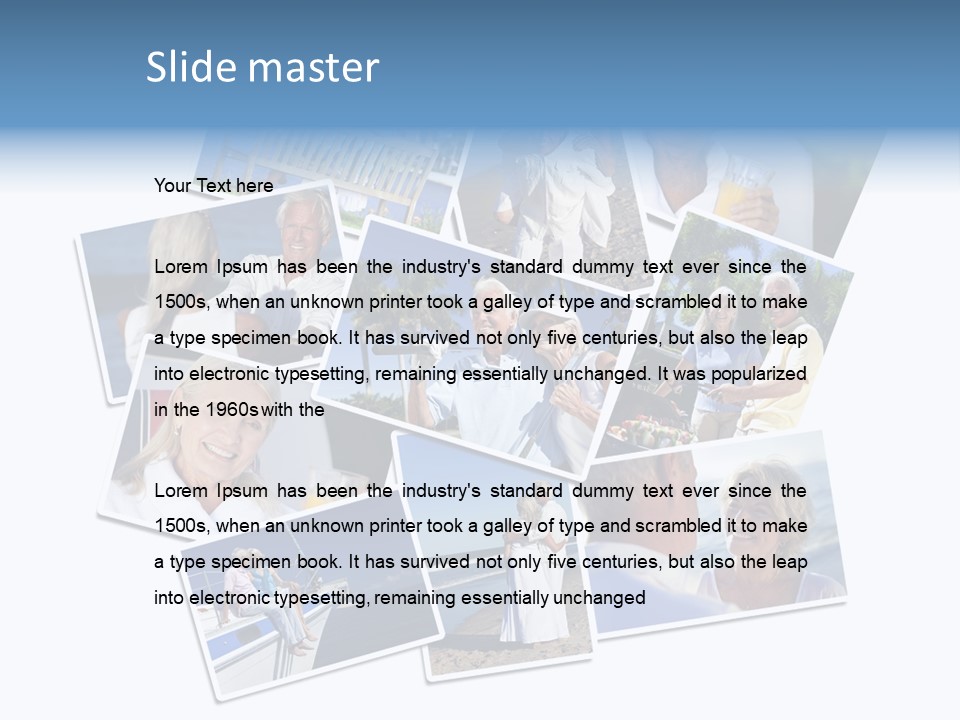 A Collage Of Photos With A Man And Woman PowerPoint Template