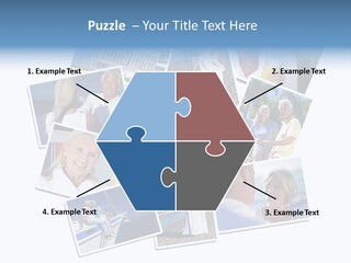 A Collage Of Photos With A Man And Woman PowerPoint Template