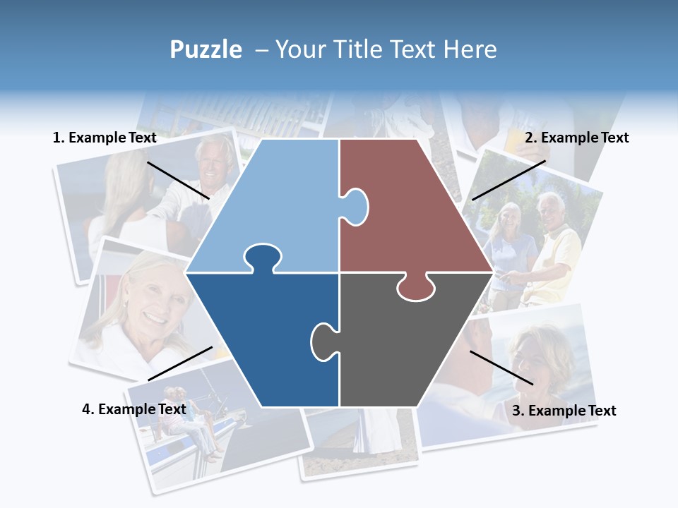 A Collage Of Photos With A Man And Woman PowerPoint Template