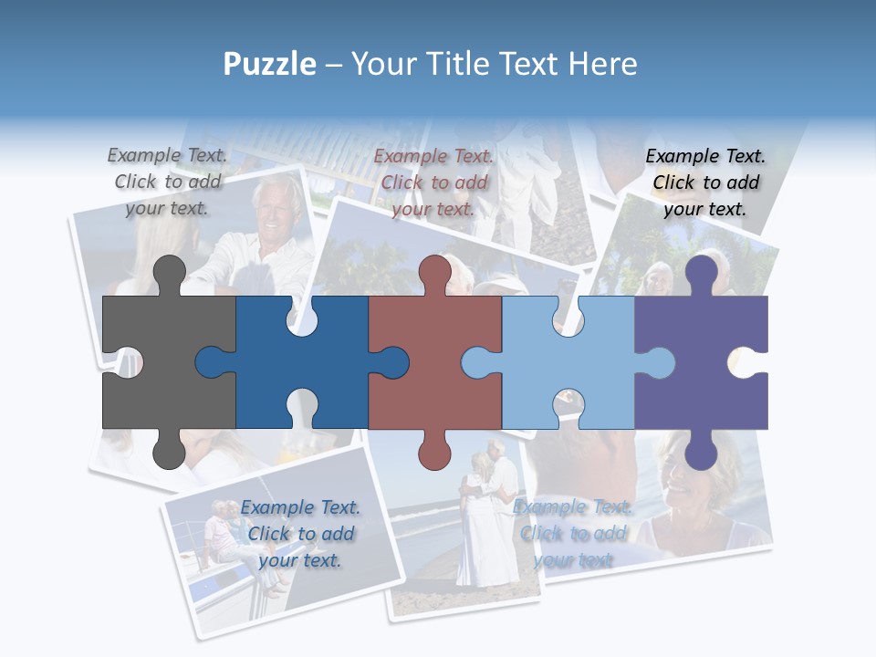 A Collage Of Photos With A Man And Woman PowerPoint Template