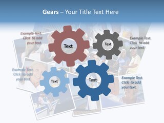 A Collage Of Photos With A Man And Woman PowerPoint Template