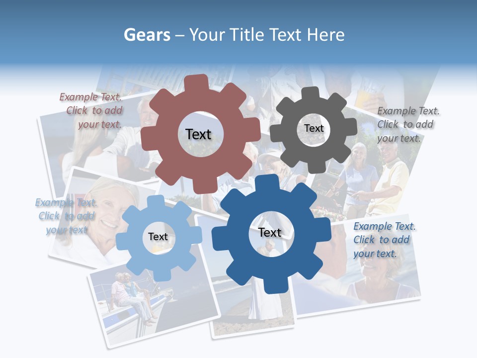 A Collage Of Photos With A Man And Woman PowerPoint Template