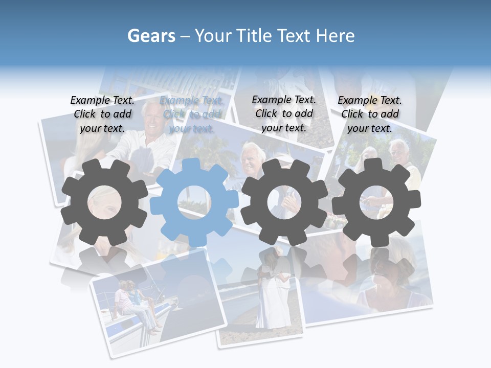 A Collage Of Photos With A Man And Woman PowerPoint Template