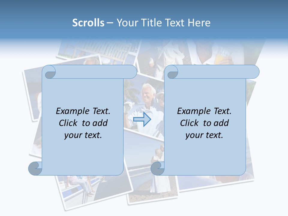 A Collage Of Photos With A Man And Woman PowerPoint Template
