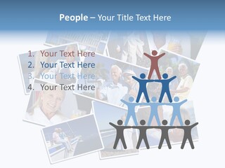 A Collage Of Photos With A Man And Woman PowerPoint Template