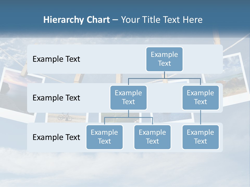 A Bunch Of Pictures Hanging On A Clothes Line PowerPoint Template